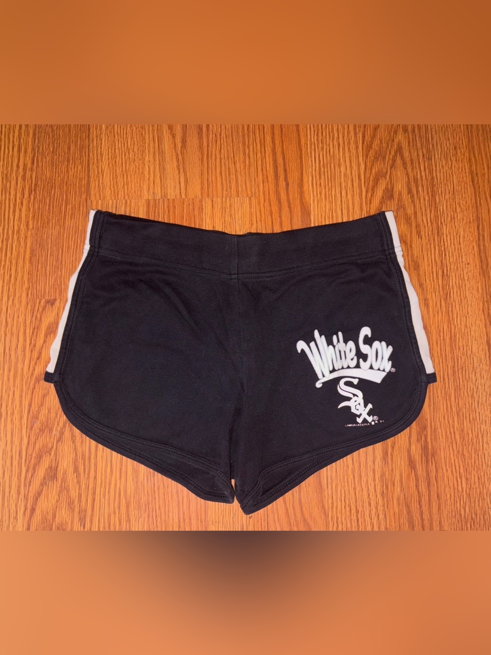 Women’s white Sox mini shorts
